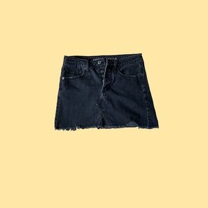 American Eagle Black Denim Mini Skirt